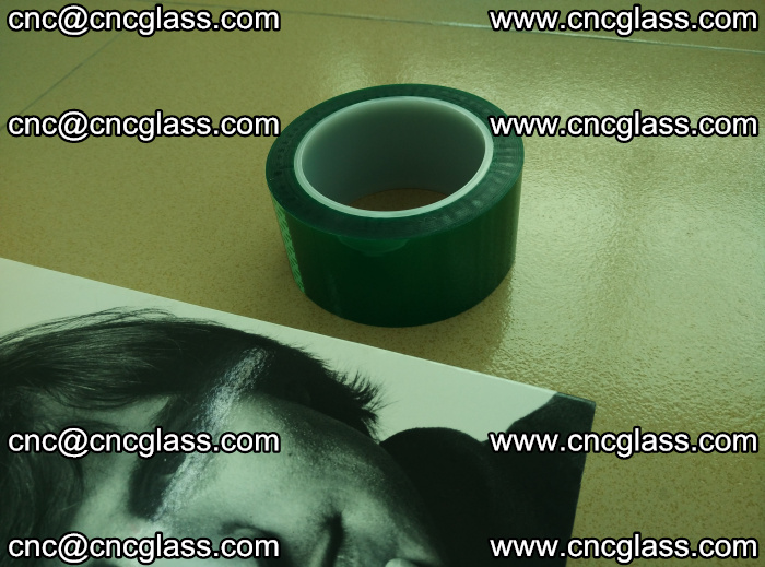 PET green tape, high temperature reistance, for safety glazing (13)