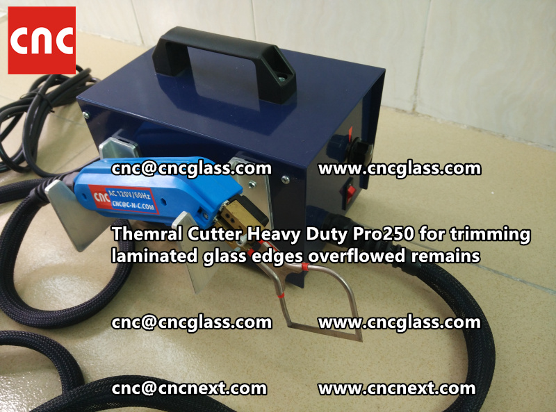 Hot knife heating cutter trimming laminated glass edges (11)