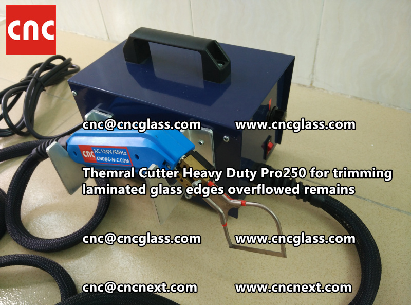 Hot knife heating cutter trimming laminated glass edges (17)