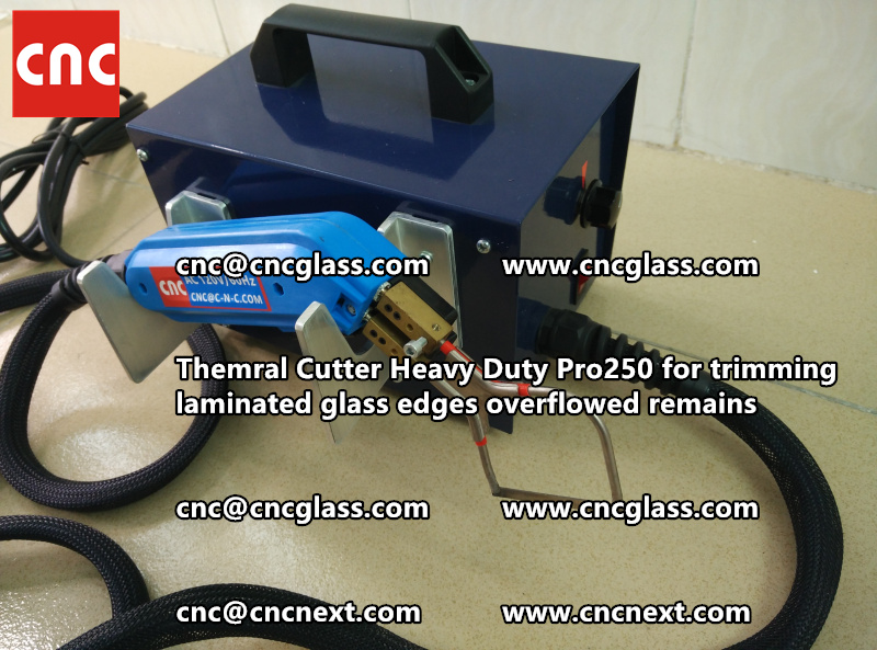 Hot knife heating cutter trimming laminated glass edges (19)