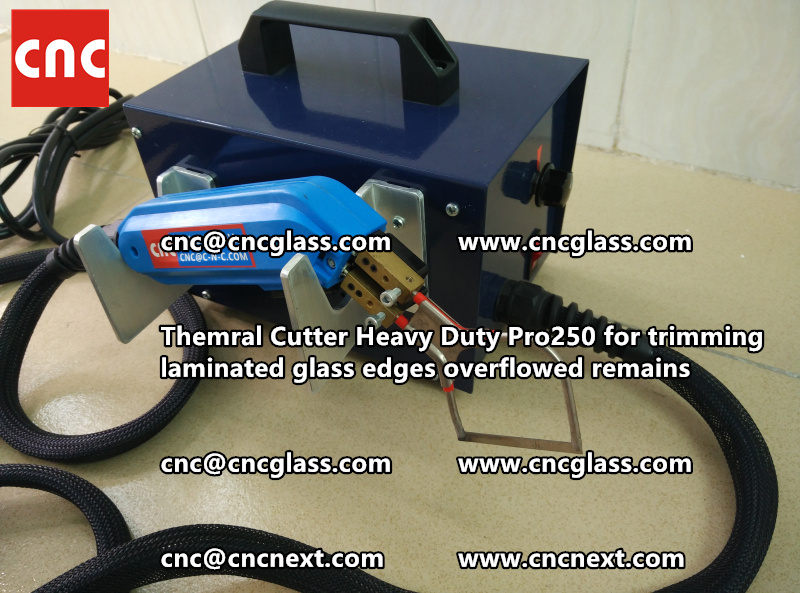 Hot knife heating cutter trimming laminated glass edges (26)