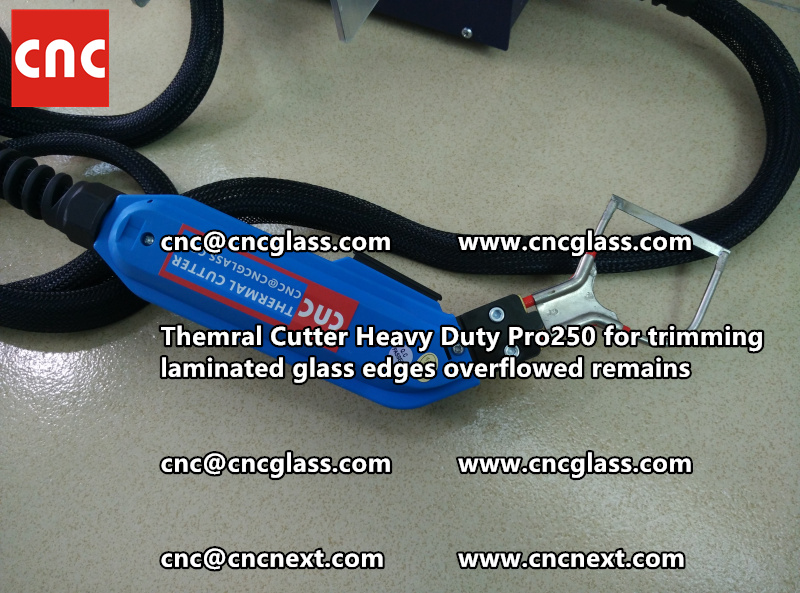 Hot knife heating cutter trimming laminated glass edges (47)