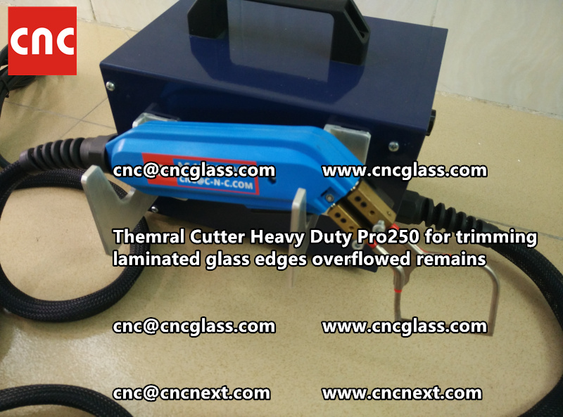 Hot knife heating cutter trimming laminated glass edges (57)