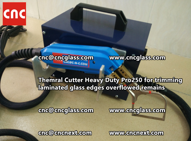 Hot knife heating cutter trimming laminated glass edges (62)