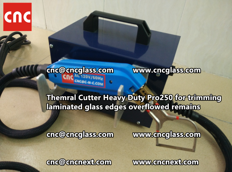 Hot knife heating cutter trimming laminated glass edges (63)