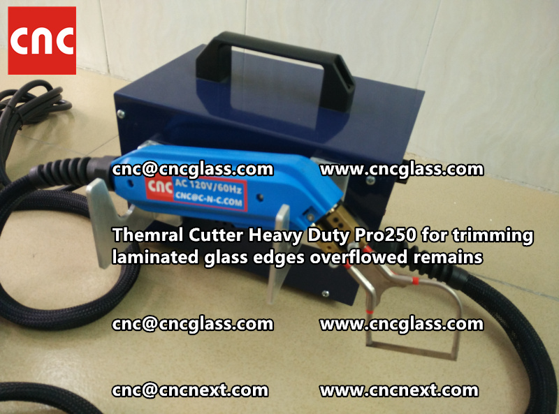 Hot knife heating cutter trimming laminated glass edges (65)