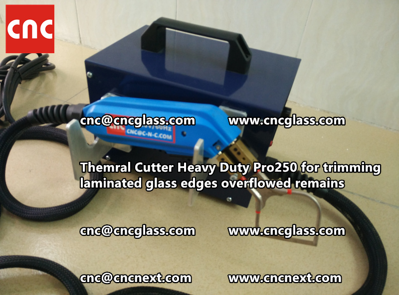 Hot knife heating cutter trimming laminated glass edges (67)