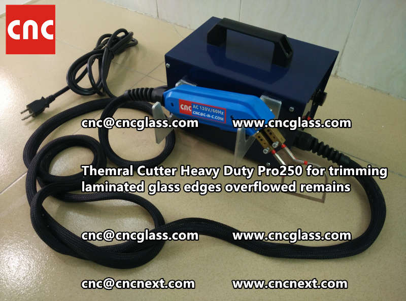 Hot knife heating cutter trimming laminated glass edges (77)