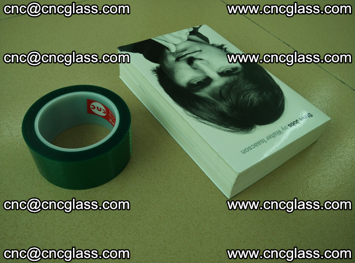 PET green tape, high temperature reistance, for safety glazing (2)