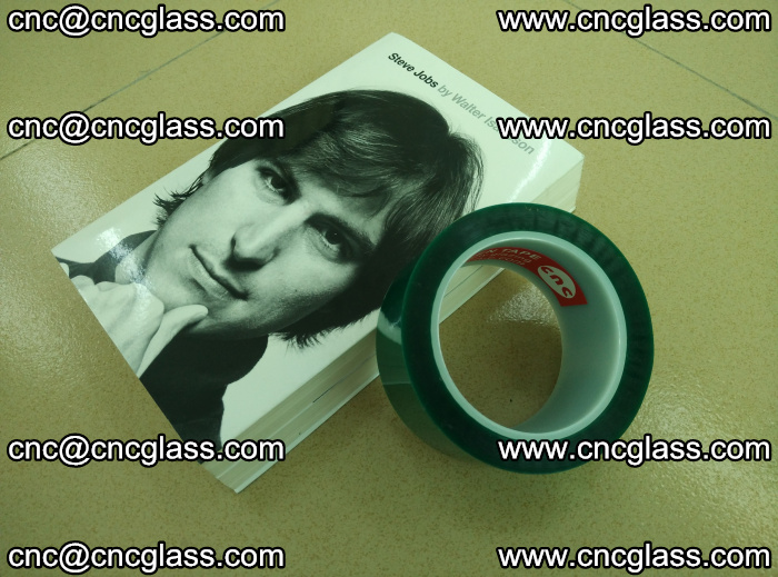 PET green tape, high temperature reistance, for safety glazing (23)