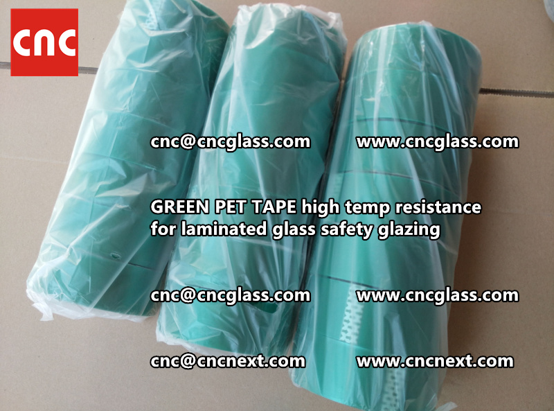 GREEN PET TAPE for laminated glass safety interlayers (1)