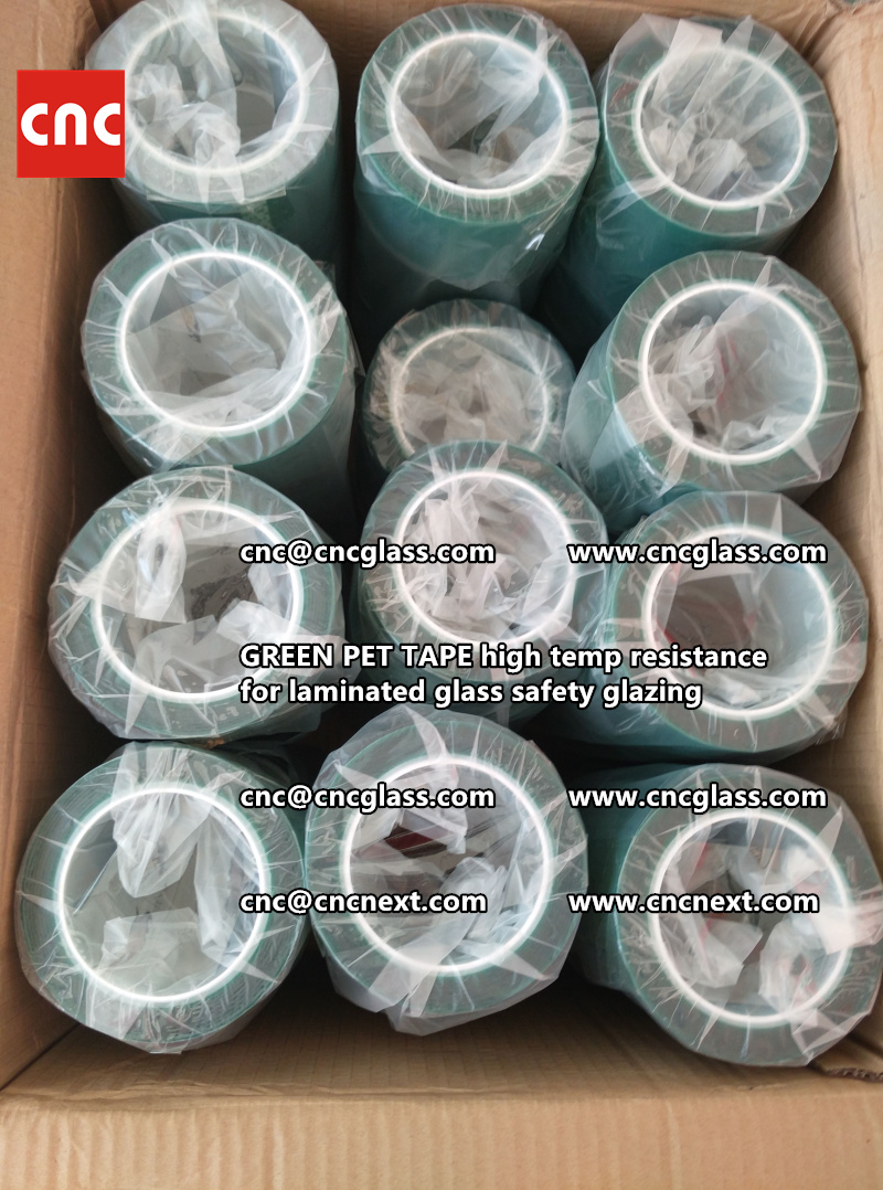 GREEN PET TAPE for laminated glass safety interlayers (4)