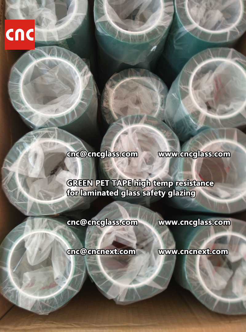 GREEN PET TAPE for laminated glass safety interlayers (5)