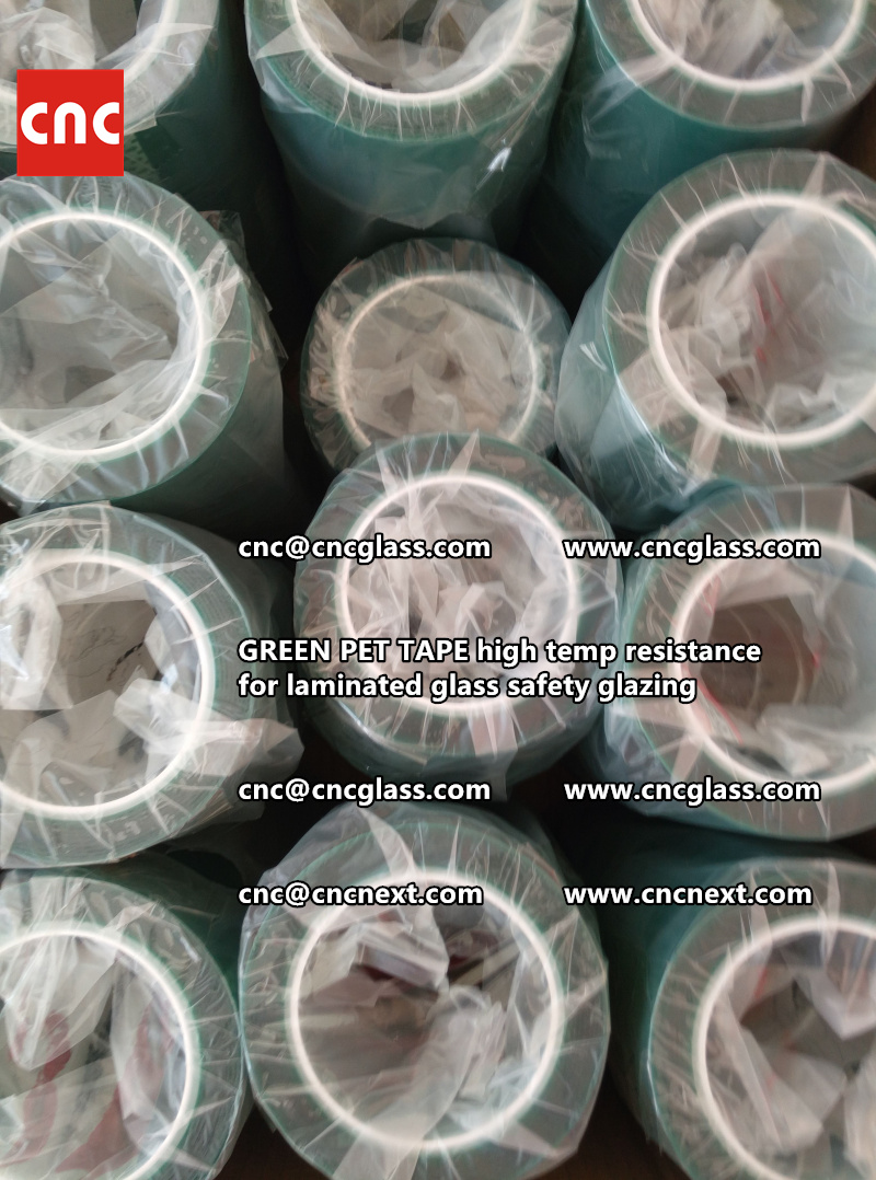 GREEN PET TAPE for laminated glass safety interlayers (6)