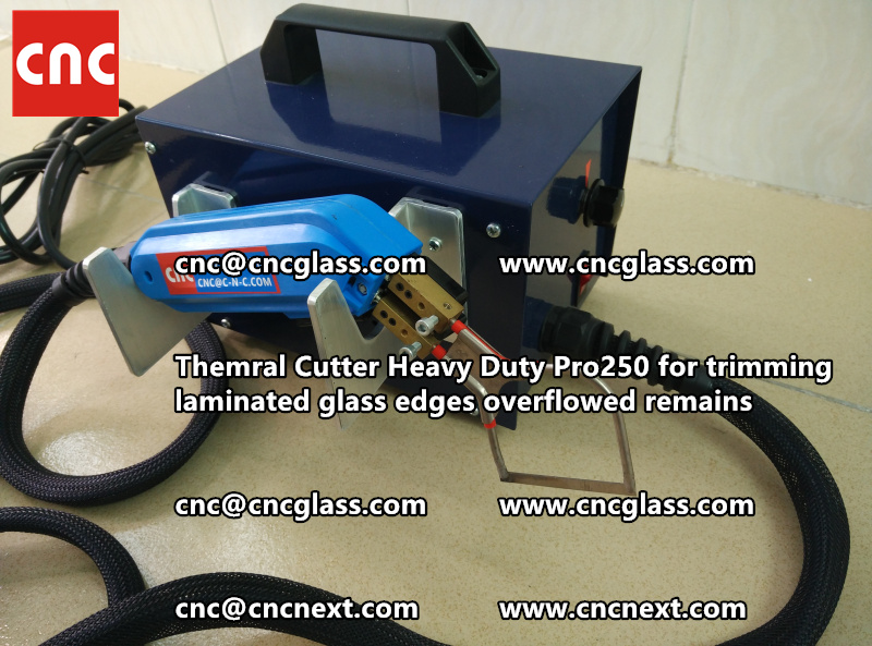 Hot knife heating cutter trimming laminated glass edges (27)
