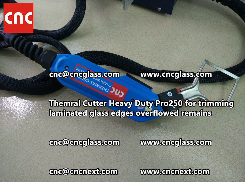 Hot knife heating cutter trimming laminated glass edges (49)
