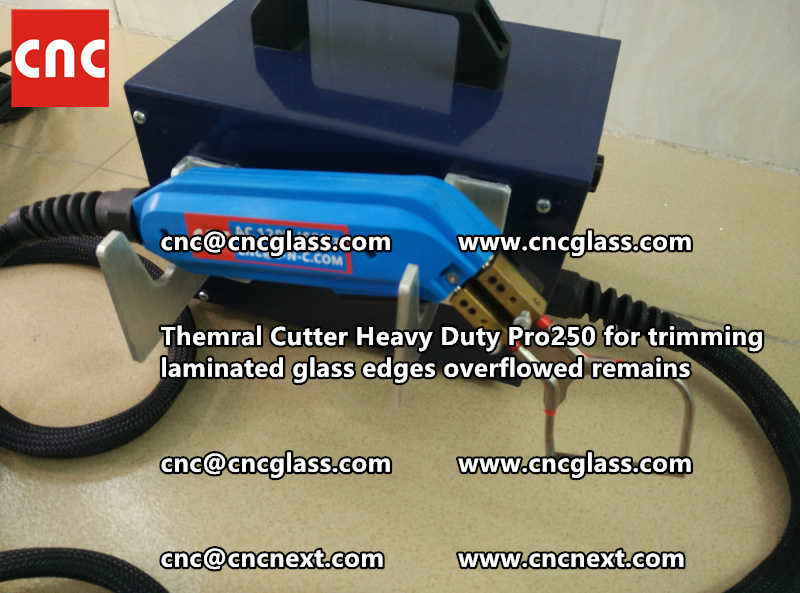 Hot knife heating cutter trimming laminated glass edges (59)