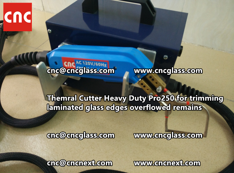 Hot knife heating cutter trimming laminated glass edges (61)