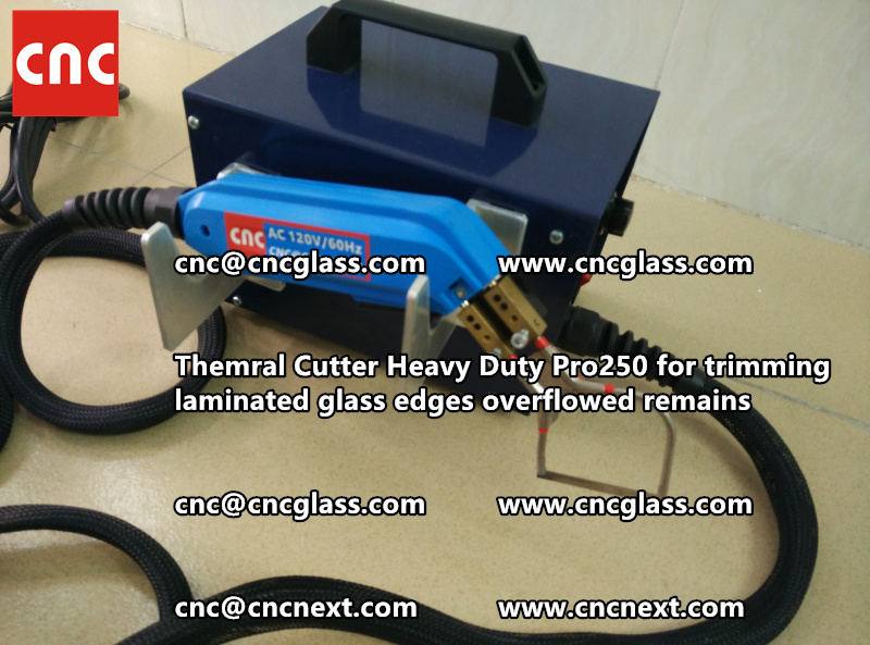 Hot knife heating cutter trimming laminated glass edges (69)