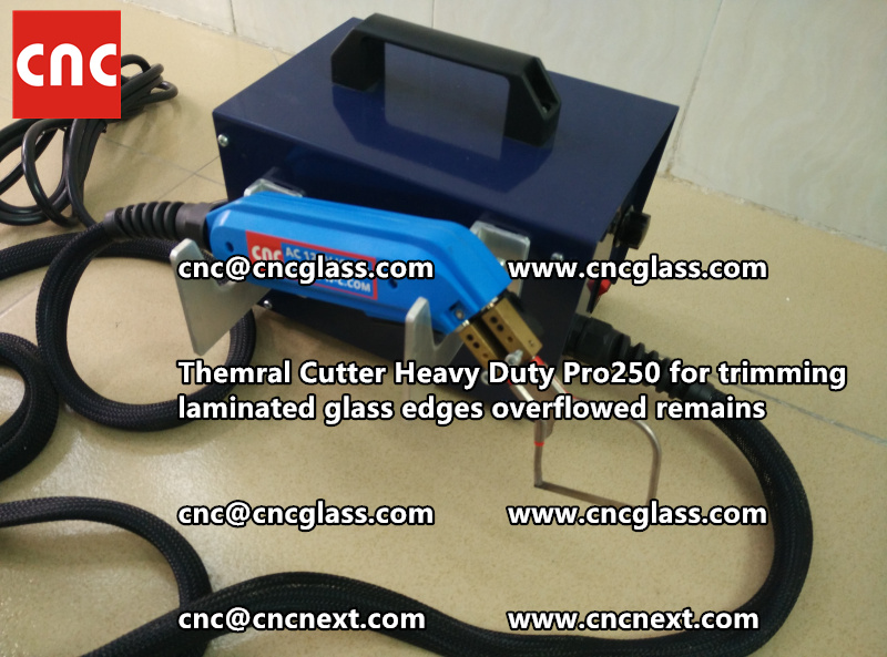Hot knife heating cutter trimming laminated glass edges (73)