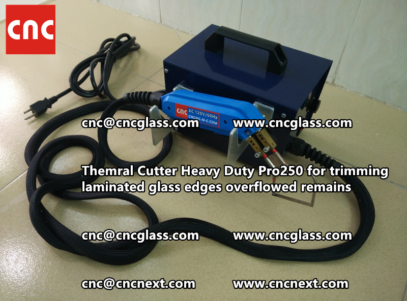Hot knife heating cutter trimming laminated glass edges (81)